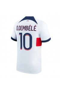 Paris Saint-Germain Ousmane Dembele #10 Jalkapallovaatteet Vieraspaita 2023-24 Lyhythihainen